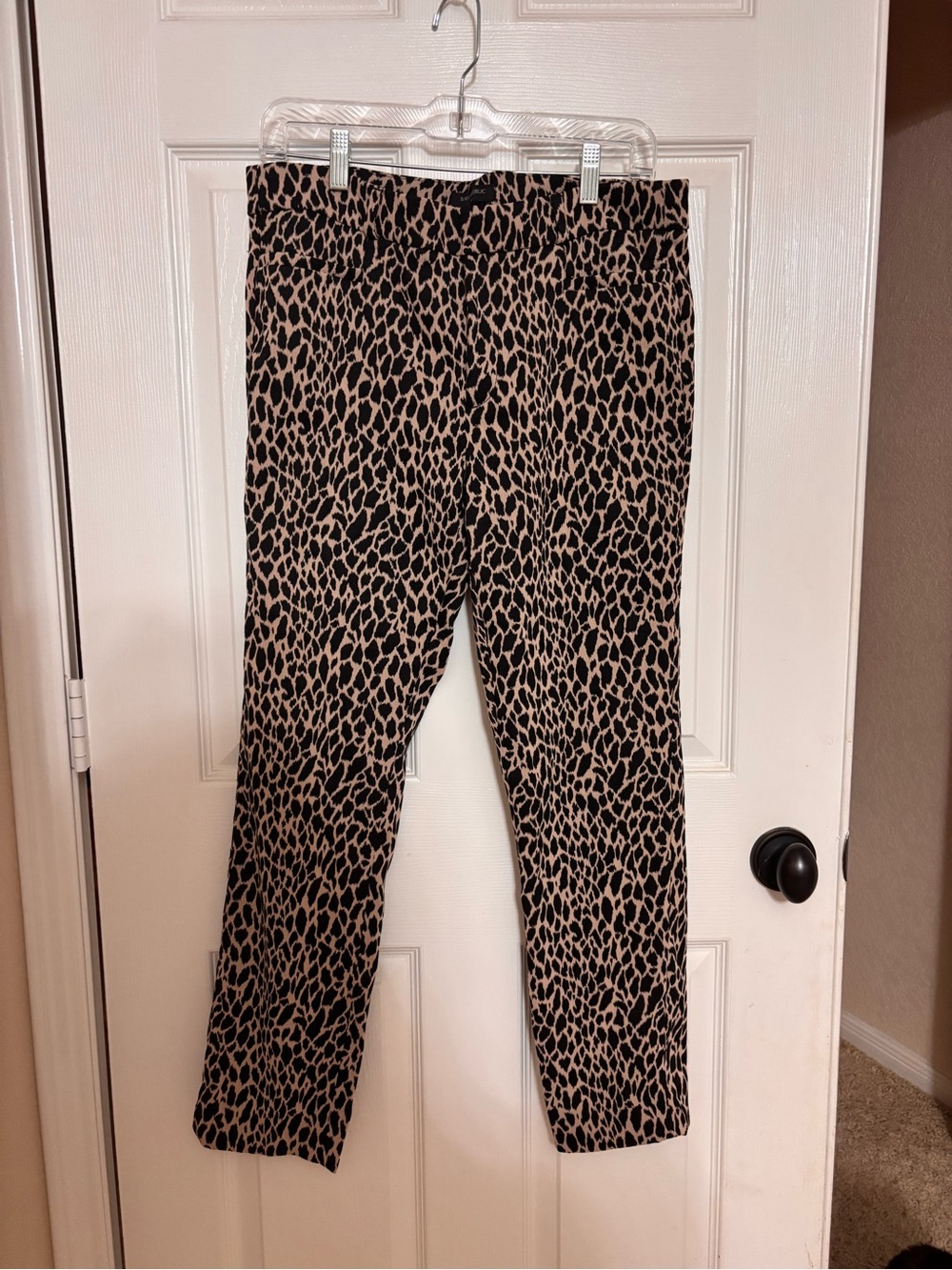 Banana Republic Sloan Leopard Print Top - Black & Beige